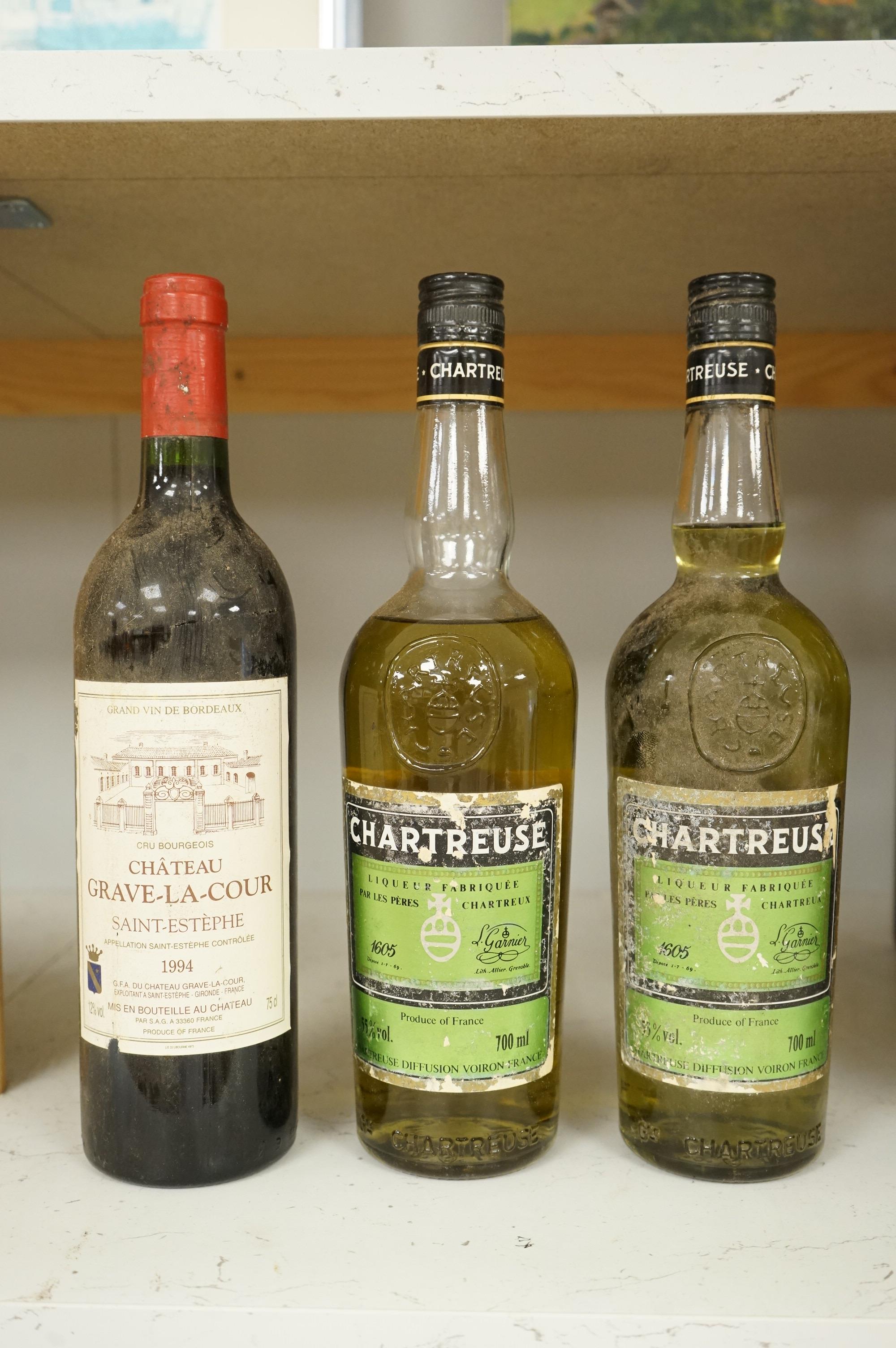 Eleven various bottles of port and wine to include; Cockburns 1997, Chateau Malescot St Exupéry Margaux, etc.